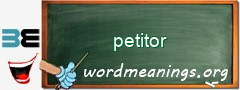 WordMeaning blackboard for petitor
